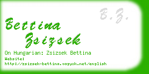 bettina zsizsek business card